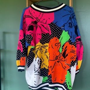 Women’s Vintage Floral Sweater-3X